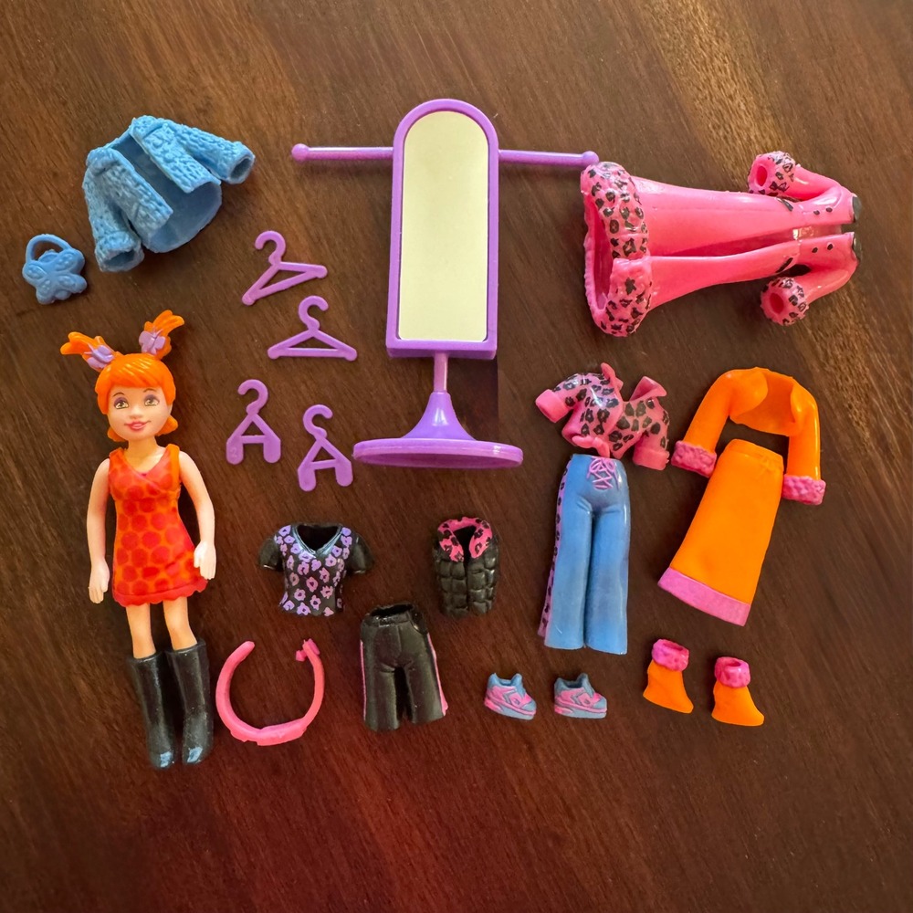 Vtg Polly Pocket Wild Style Lea Fashion Doll Clothes Accessories Set Mattel Y2K